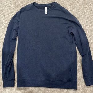 Navy Athleta Sweatshirt in a Small, fleece material inside
